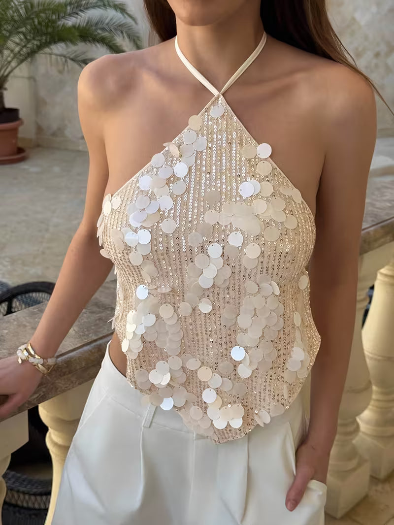 Top Halter 'Perla Bohemia'