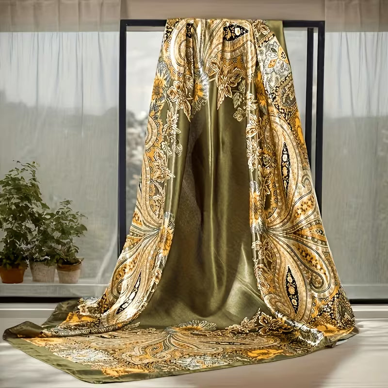 Pañuelo Cuadrado tendencia 'Aura Paisley' (90 × 90 cm)