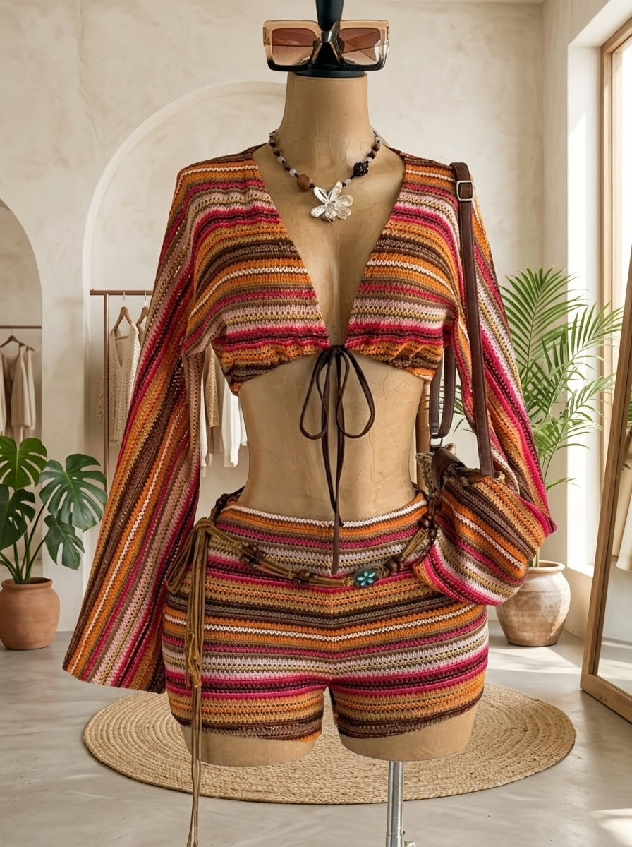 Conjunto de Crochet 'Atardecer Boho' de Dos Piezas